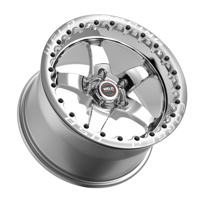 Weld S71 Beadlock 15x10/5x120.65/7.5 BS/3.18 HB-Polished Center-Polished Shell-Black SBL MT Wheel