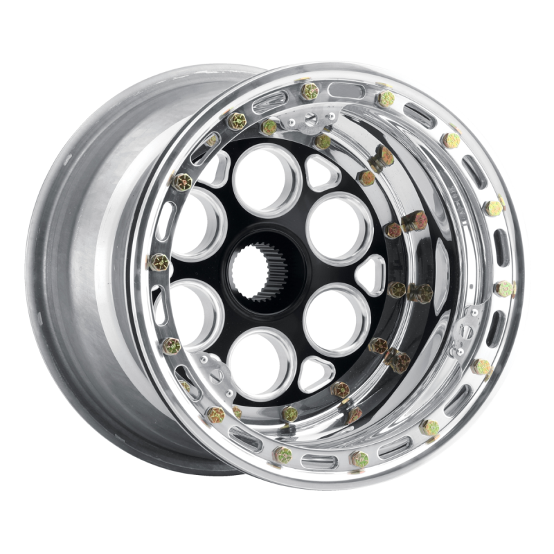 Weld Magnum Sprint 15x15 / 42-Spline / 5 BS - Gold Center - Polished Shell - Non-BL Wheel