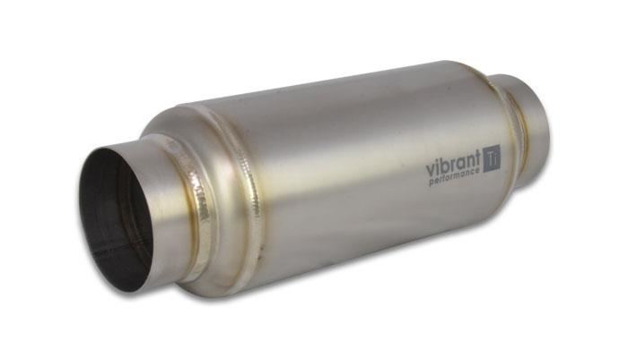 Vibrant Titanium Resonator 3in. Inlet / 3in. Outlet x 16in. Long