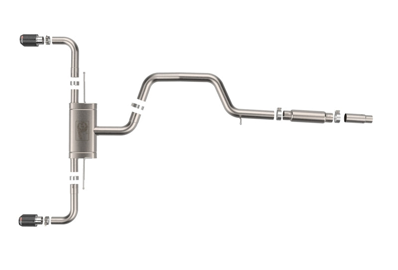 aFe 22-24 Volkswagen GTI MACH Force-Xp 3 to 2-1/2 IN Stainless Steel Cat-Back Exhaust w/Carbon Tips