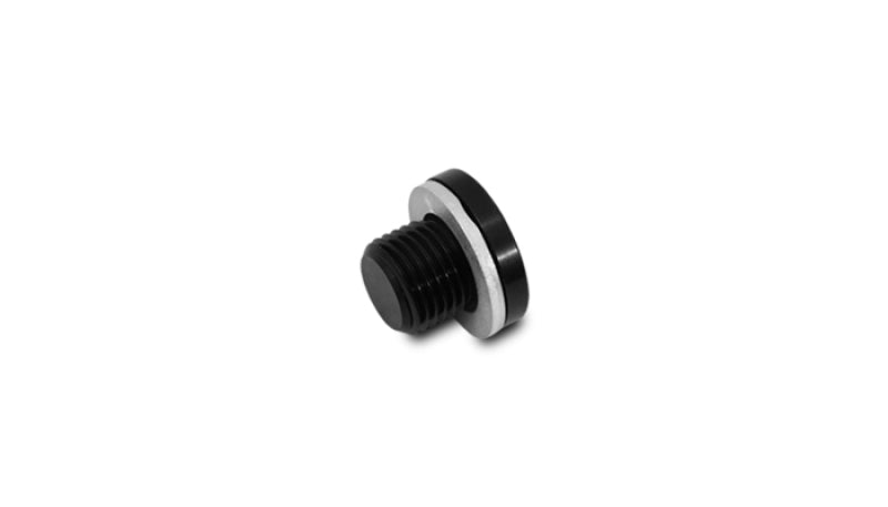 Vibrant M10 x 1.25 Metric Aluminum Port Plug with Crush Washer