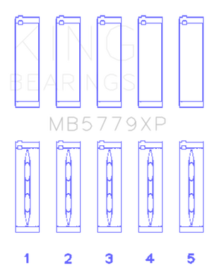 King Engine Bearings Audi CDAA/ CDHA/ CHHA/ CHHB/ CJXA/ CJXB (Size STDX) Main Bearing Set