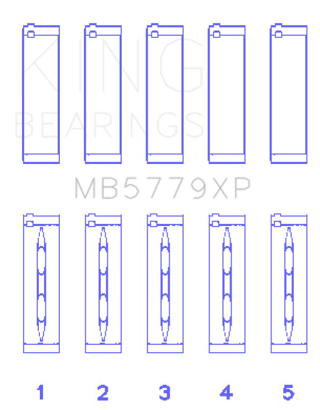 King Engine Bearings Audi CDAA/ CDHA/ CHHA/ CHHB/ CJXA/ CJXB (Size 0.26) Main Bearing Set