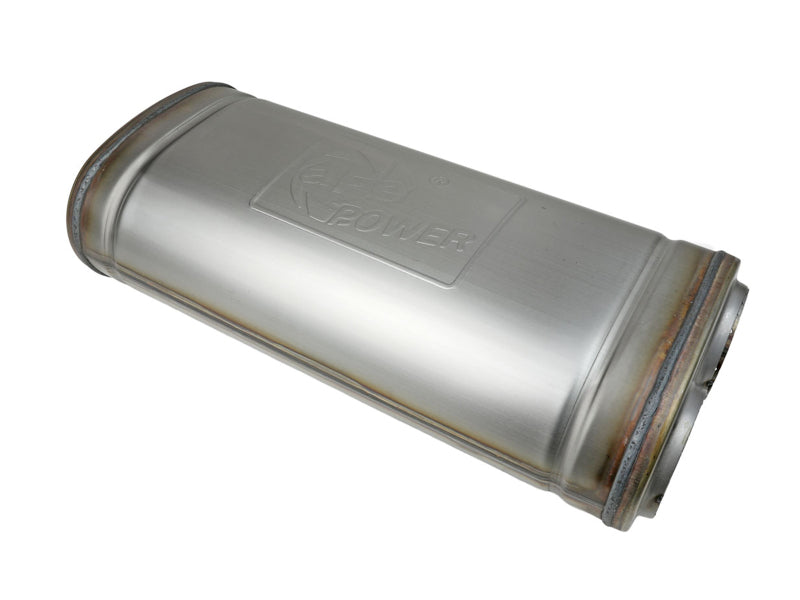 aFe MACH Force-Xp Muffler 2-1/2 IN Dual Inlet/Dual Outlet 5 IN H x 8 IN W x 18 IN L - Oval Body