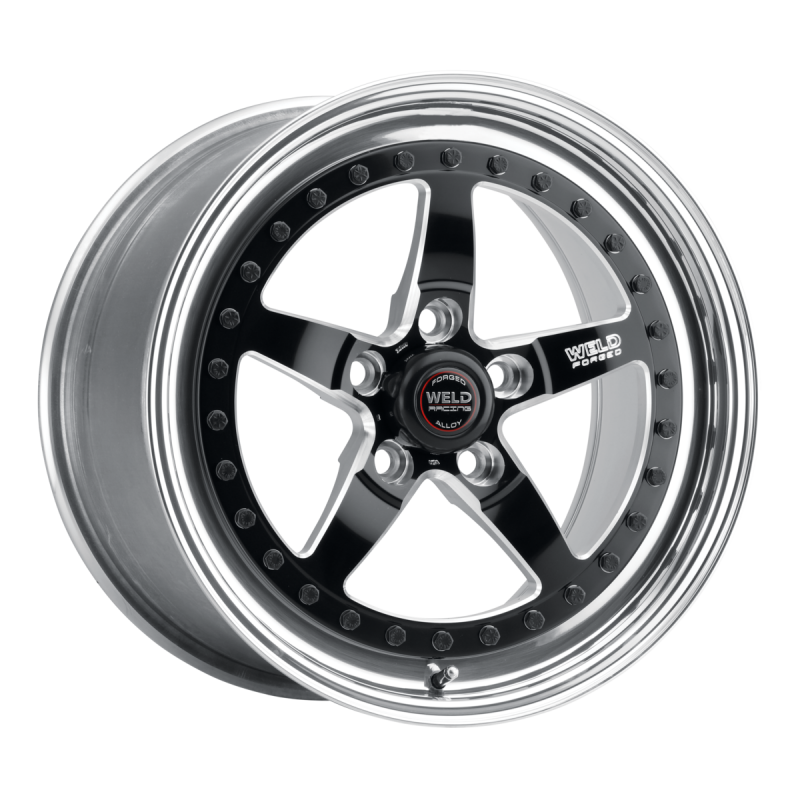 Weld Weldstar 17x5 / 5x120 / 2.2 BS / 3.18 HB - Black Center - Polished Shell - Non-BL Wheel