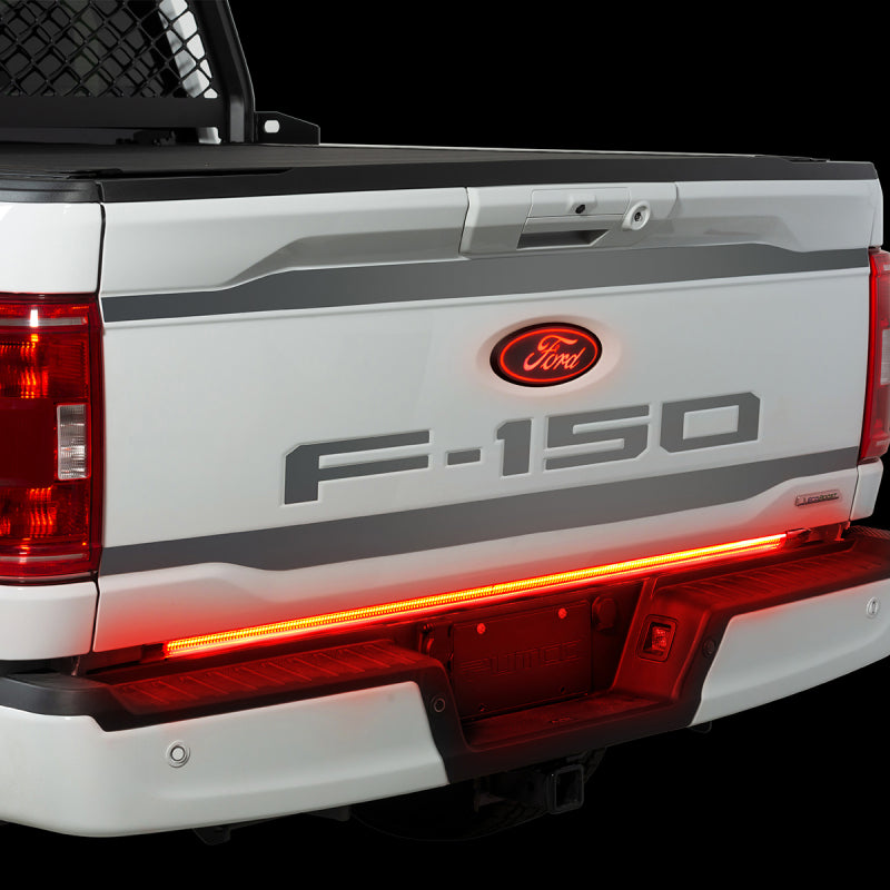 Putco 2024+ Ford F150 w/Factory LED Tail Light & OBS 60in Red Blade Tailgate Light Bar Plug-N-Play