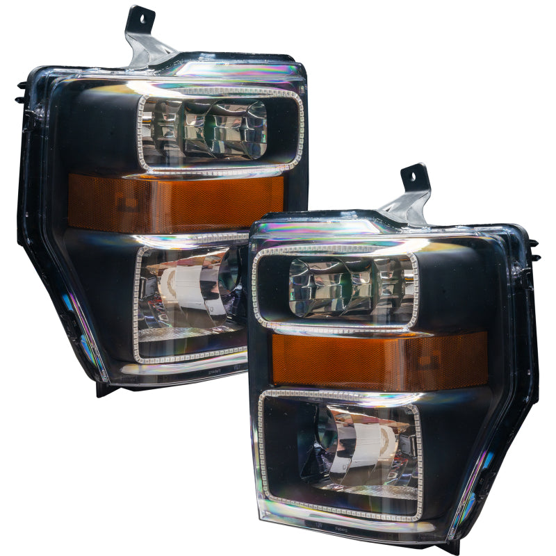 Oracle 08-10 Ford F250/350 LED HL - Black - White