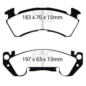 EBC 92-96 Chevrolet Caprice 4.3 Police Redstuff Front Brake Pads