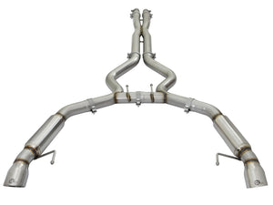 aFe MACHForce XP 3in Aggressive Toned Cat-Back Exhausts w/ Polished Tips 15-17 Ford Mustang V6/V8