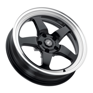 Forgestar D5 Drag 18x5 / 5x120.65 / ET-38 / 70.3 HB - Gloss Black Machined - Non-BL Wheel