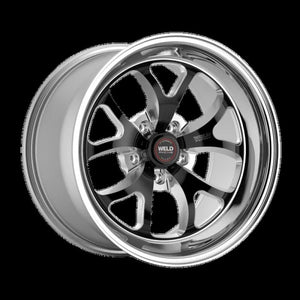 Weld S76 15x8.275 / 5x4.75 BP / 3.5in. BS -29mm Offset Black Wheel 3.18ID Low Pad