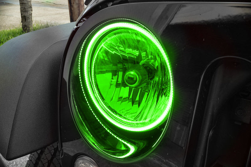 Oracle Jeep Wrangler JK 07-17 LED Waterproof Halo Kit - ColorSHIFT w/o Controller