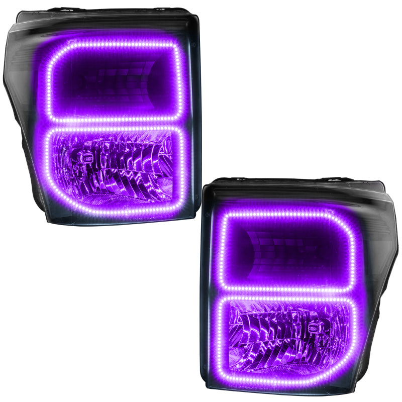 Oracle 11-16 Ford F250/350 LED HL - Black - ColorSHIFT w/ Simple Controller