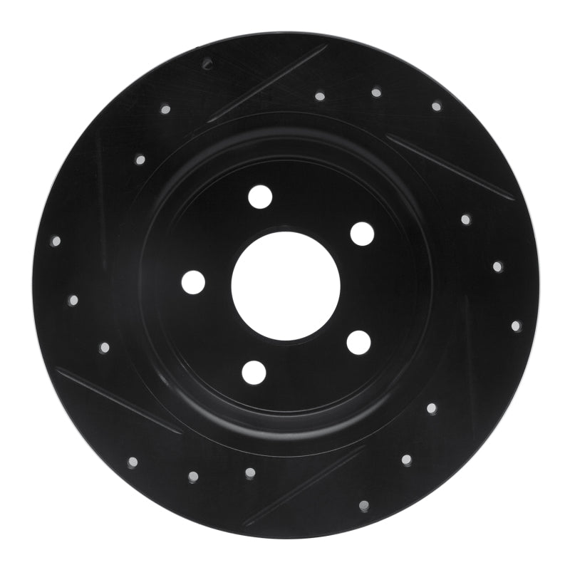 R1 00-06 Rover 75 (Mexico) Rear Right Drilled & Slotted Black Brake Rotor