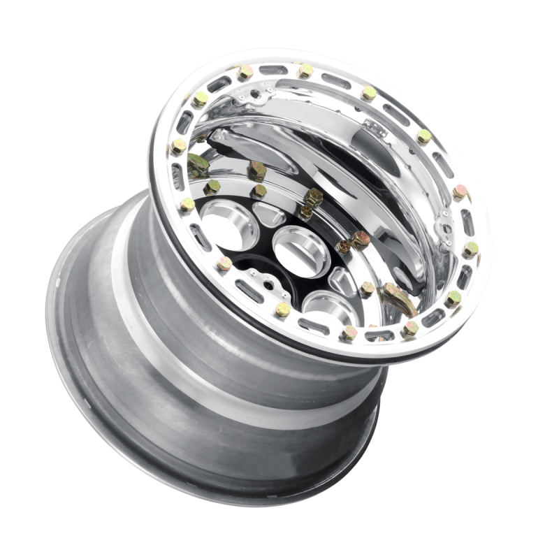 Weld Magnum Midget Sprint 13x12/31-Spline/5 BS-Black Cntr-Pol. Shell-Polished OBL-Black Cover Wheel