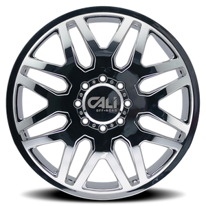 Cali Off-Road 9115D Invader Dually 22x8.25 / 8x200 BP / -192mm Offset / 142mm Hub Chrome Wheel