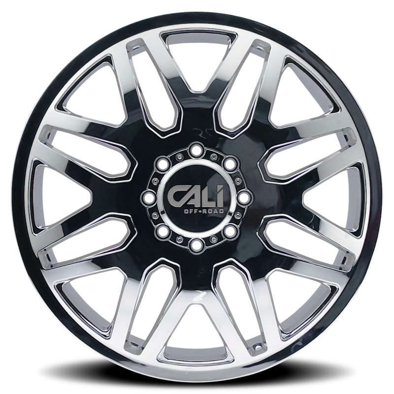 Cali Off-Road 9115D Invader Dually 22x8.25 / 8x200 BP / -192mm Offset / 142mm Hub Chrome Wheel