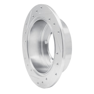 R1 94-07 Chrysler SEBRING Rear Right Drilled & Slotted Silver Brake Rotor
