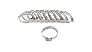 Vibrant S.S. Worm Gear Clamps Pack of 10 - Clamping Range: 3.54in - 4.49in (90mm - 114mm)