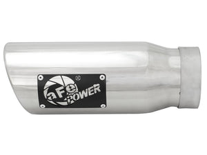 aFe MACH Force-Xp Universal Exhaust Tip 3-1/2Inlet x 4-1/2IN Outlet x 12IN L Polished Left Side Exit