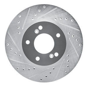 R1 91-01 Acura Legend Front Left Drilled & Slotted Silver Brake Rotor
