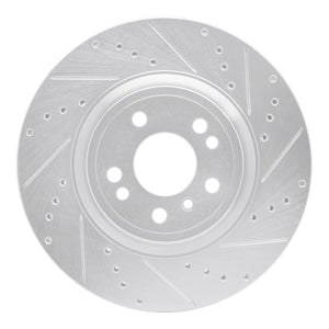 R1 12-18 Mercedes-Benz ML250 Front Right Drilled & Slotted Silver Brake Rotor