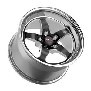 Weld S71 18x9 / 5x114.3 / 6.7 BS / 3.18 HB - Black Center - Polished Shell - Non-BL Wheel