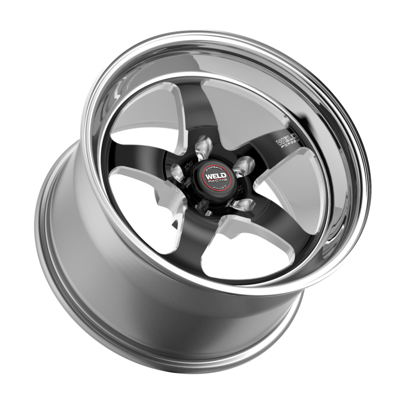 Weld S71 18x9 / 5x114.3 / 6.7 BS / 3.18 HB - Black Center - Polished Shell - Non-BL Wheel