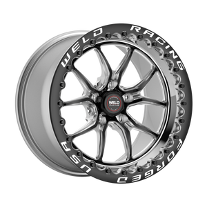 Weld S85 Beadlock 15x9/5x114.3/6.5 BS/3.18 HB - Black Center - Polished Shell - Black SBL MT Wheel