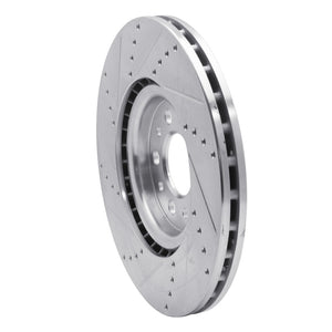 R1 14-25 Alfa Romeo Tonale Front Right Drilled & Slotted Silver Brake Rotor