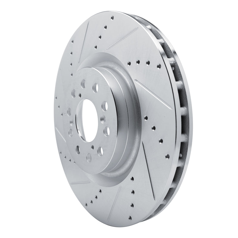R1 17-25 Acura Integra Front Left Drilled & Slotted Silver Brake Rotor