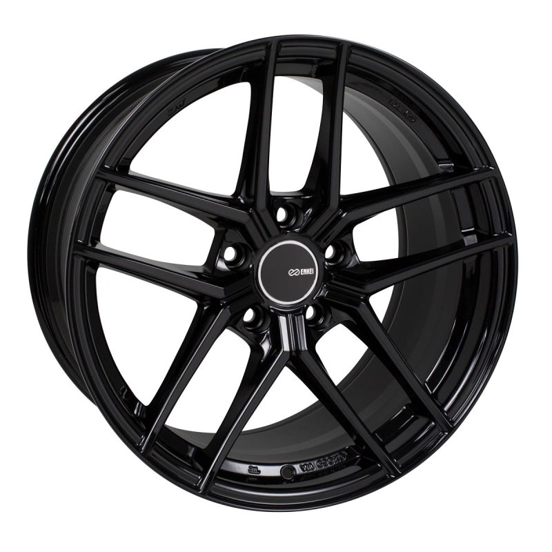 Enkei TY5 19x8.5 5x120 38mm Offset 72.6mm Bore Black Wheel