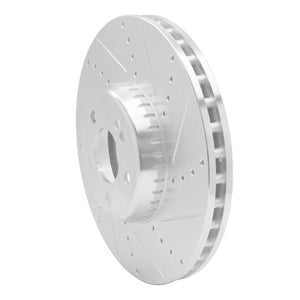 R1 15-23 Mercedes-Benz C350E Front Right Drilled & Slotted Silver Brake Rotor