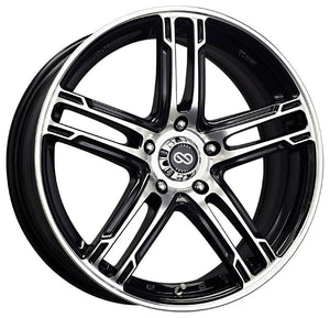 Enkei FD-05 17x7 4x100 40mm Offset 72.62 Bore Dia Black Machined Wheel