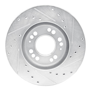 R1 1991-2004 Dodge STEALTH Front Left Drilled & Slotted Silver Brake Rotor