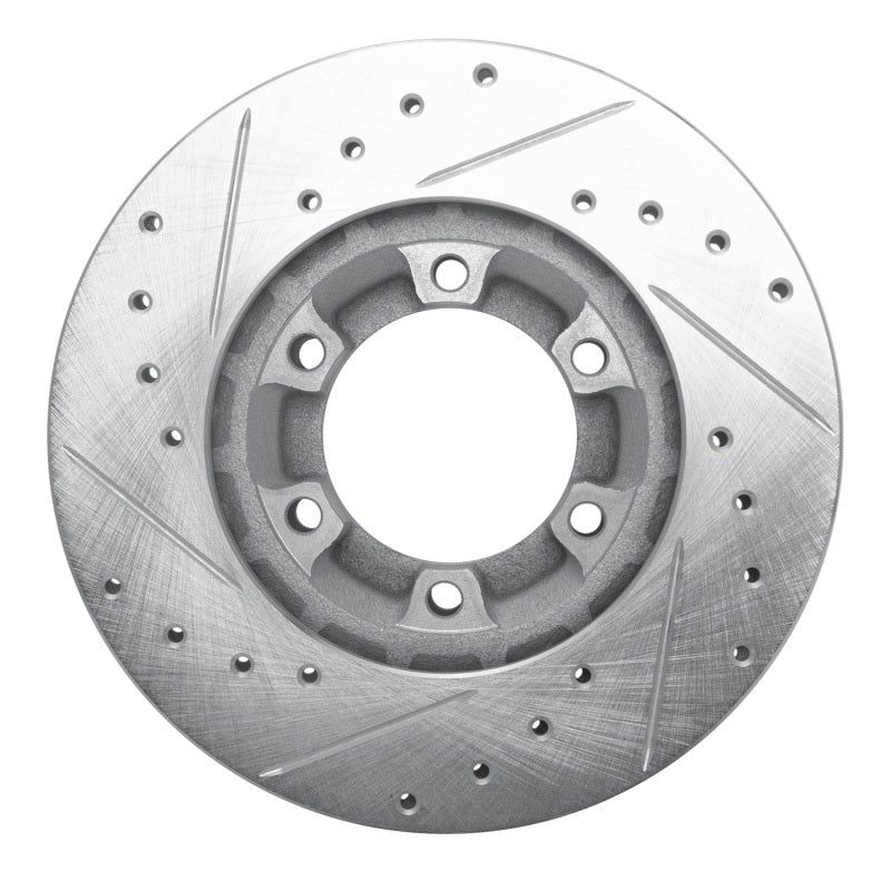R1 87-89 Dodge Raider Front Right Drilled & Slotted Silver Brake Rotor