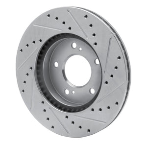 R1 91-01 Acura Legend Front Left Drilled & Slotted Silver Brake Rotor