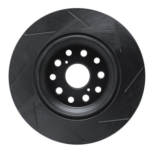 R1 07-21 Lexus LS460 Rear Left Slotted Black Brake Rotor