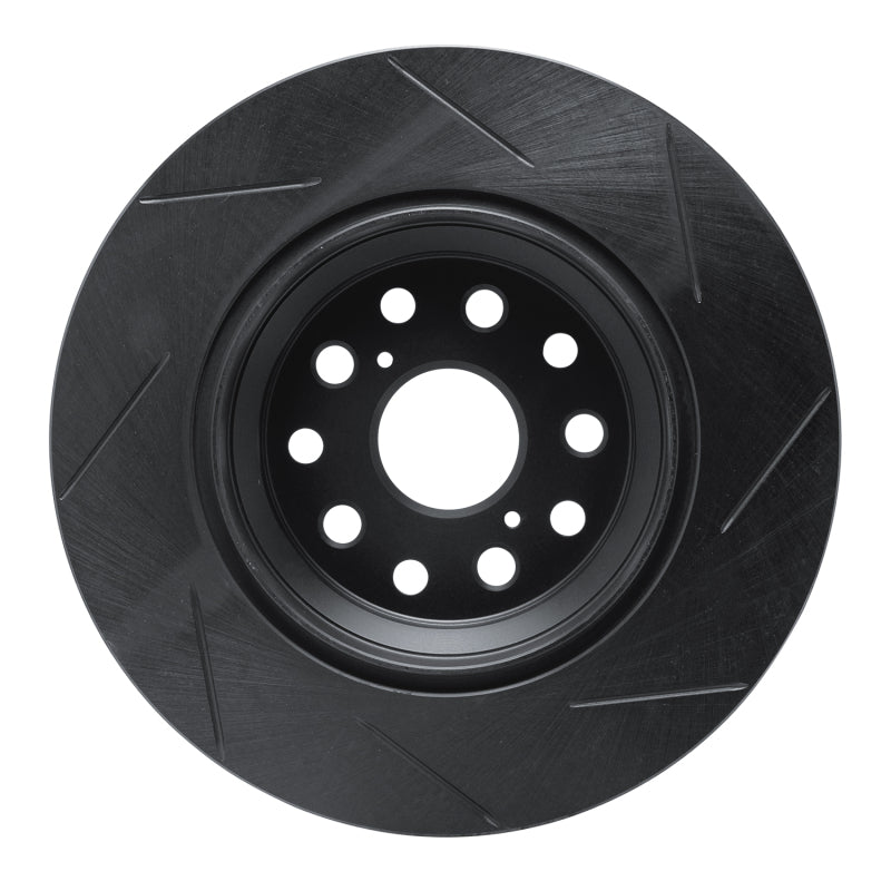 R1 07-21 Lexus LS460 Rear Left Slotted Black Brake Rotor