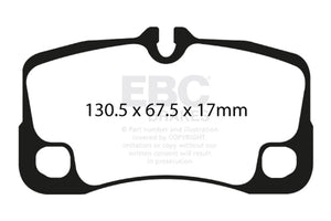 EBC Racing 08-12 Porsche 911 (997) (Cast Iron Disc Only) RP-1 Race Rear Brake Pads