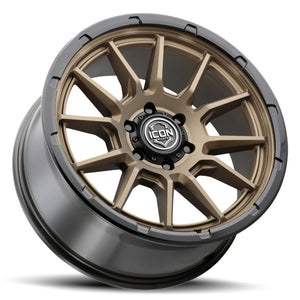 ICON Alloys Cajon 20x9 / 5x5 / -12mm / 4.5in BS Satin Bronze Wheel w/ GB Lip