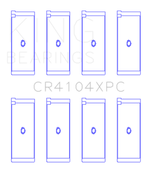 King Engine Bearings Audi/VW 83-03 1.6L/1.8L/2.0L (Size .026) Performance Coated Rod Bearing Set
