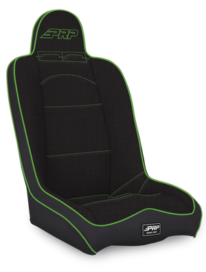 PRP Daily Driver High Back Suspension Seat- Black/Green Tweed