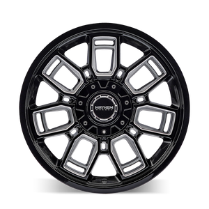 Mayhem 8118 Ordinance 20x9 / 5x127/139.7 BP / 87.1mm Hub Gloss Black Wheel w/ Milled Spokes