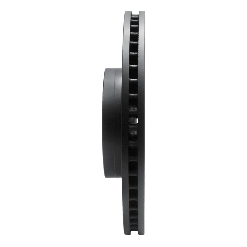 R1 14-25 Cadillac CT6 Front Right Drilled & Slotted Black Brake Rotor