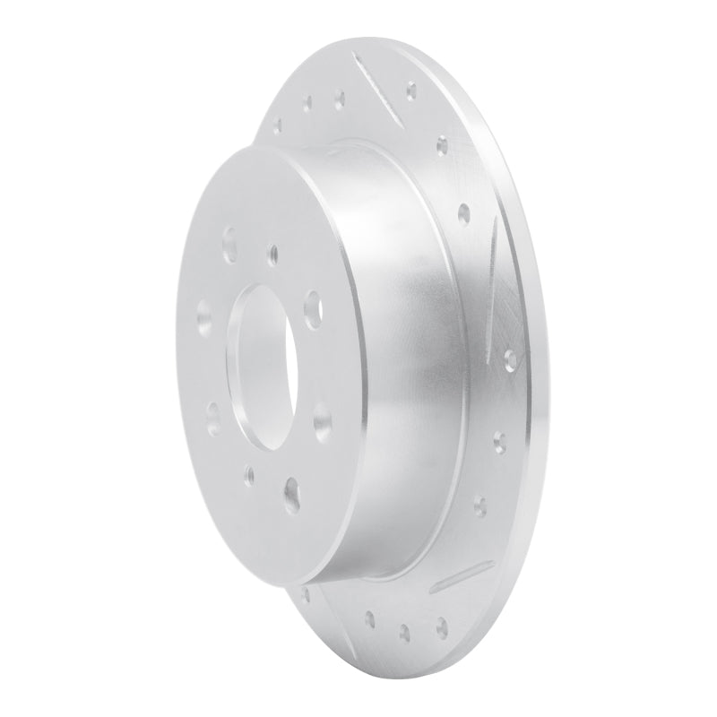 R1 88-01 Acura Integra Rear Right Drilled & Slotted Silver Brake Rotor