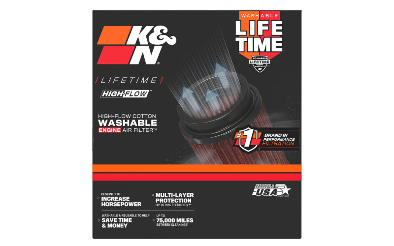 K&N Filter Universal Round Air Filter 6.25in. Outer Diameter