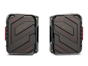 Raxiom 07-18 Jeep Wrangler JK Axial Series Trident LED Tail Lights- Black Housing (Smoked Lens)