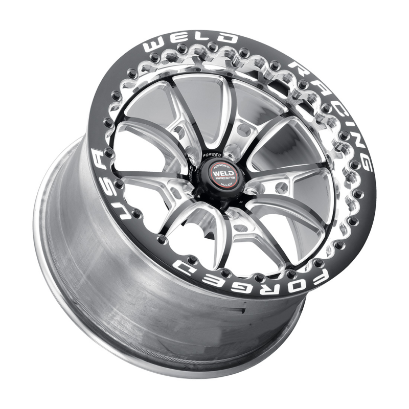 Weld S80 Beadlock 17x10.5/5x112/7.3 BS/3.18 HB - Black Center - Polished Shell - Black SBL Wheel