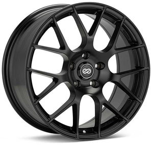 Enkei Raijin 18x8 45mm Offset 5x100 Bolt Pattern Matte Black Wheel